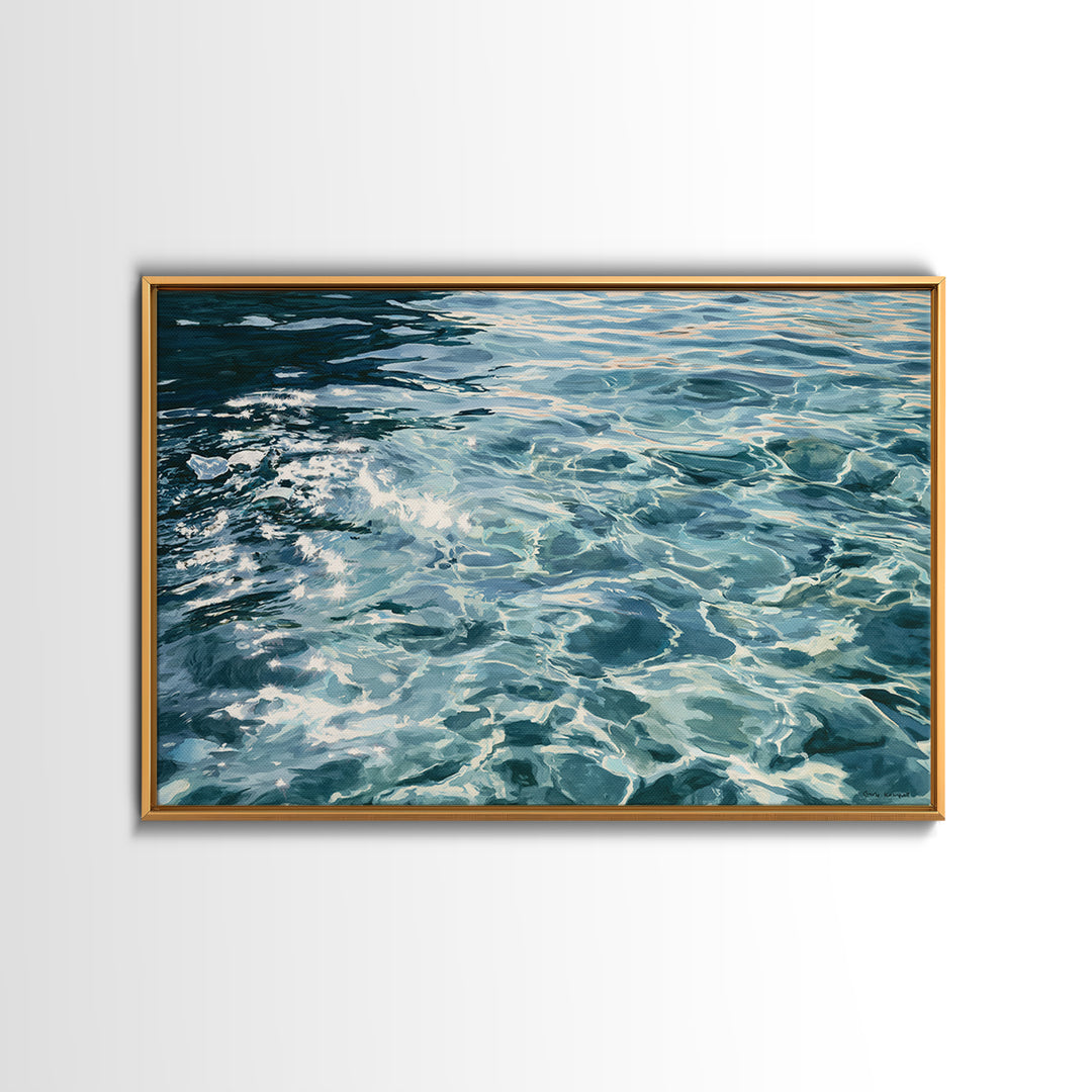 Blue Lagoon Water Seen from Above Canvas Print, Spa Art, Gallery Decor, Spa Decor, Fine Art, Serenity, Wall Art, Home Decor, SPA-3x2-48
