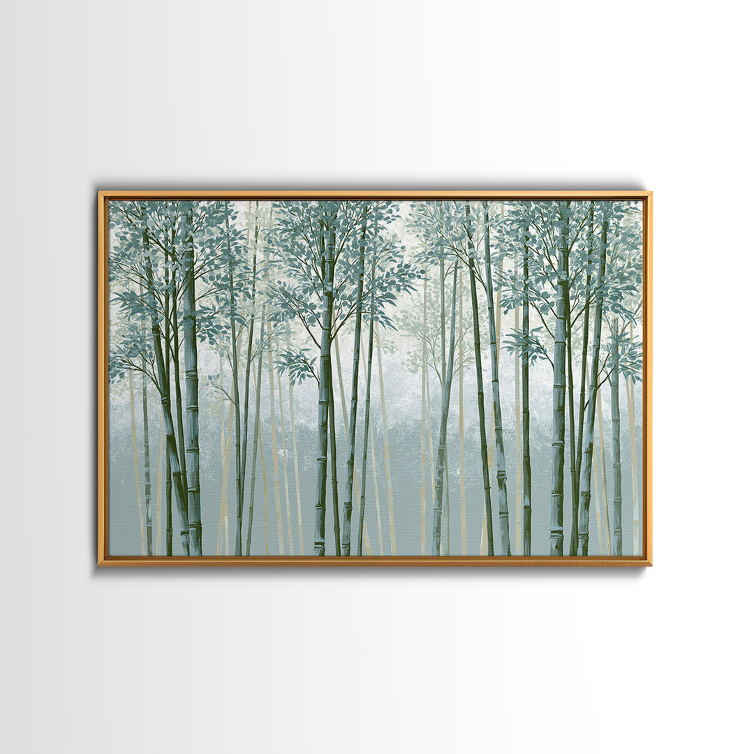 Misty Bamboo Forest Framed Canvas Print, Spa Art, Fine Art Print, Spa Decor, Fine Art, Serenity, Wall Decor, Printable Wall Art, SPA-3x2-81