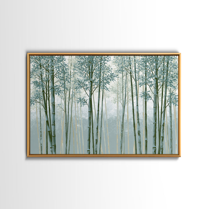 Misty Bamboo Forest Framed Canvas Print, Spa Art, Fine Art Print, Spa Decor, Fine Art, Serenity, Wall Decor, Printable Wall Art, SPA-3x2-81