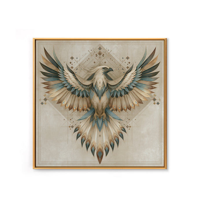 Phoenix Rising as Renewal Symbol Canvas Print, Spiritual Art, Statement Artwork, Living Room Decor, Fine Art, Spirit, SPI-1x1-59
