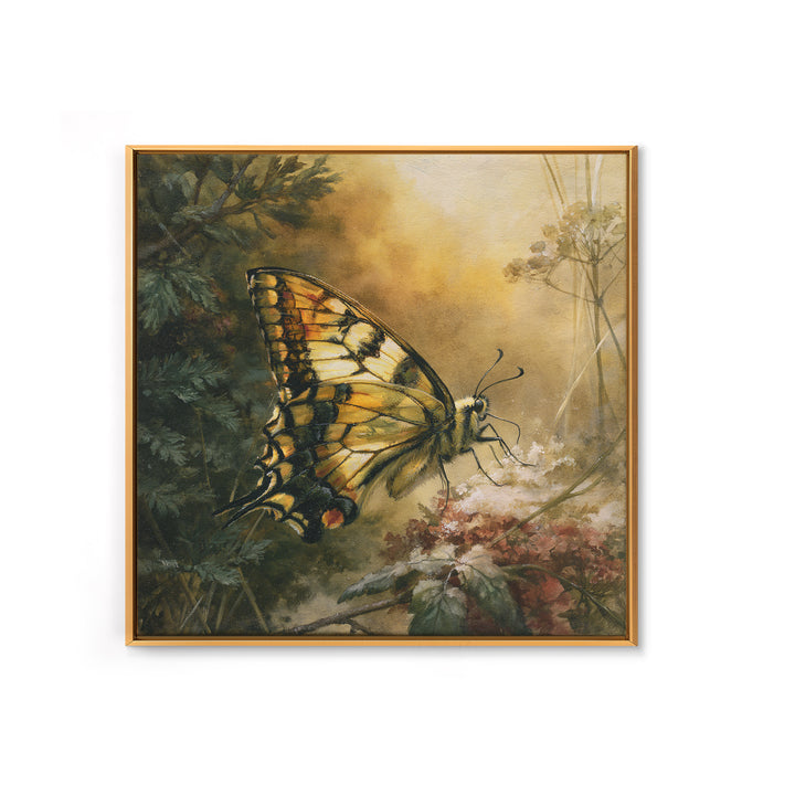 Butterfly Transformation Scene Framed Canvas Print, Spiritual Art, Boho Decor, Living Room Decor, Fine Art, Spirit, Art Prints, SPI-1x1-63