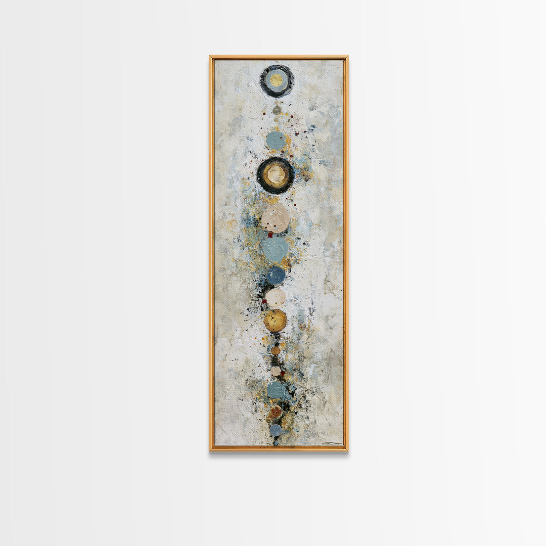 Chakra Inspired Figure in Soft Colors Framed Canvas Print, Spiritual Art, Canvas Wall Art, Living Room Decor, Fine Art, Spirit, SPI-1x3-91