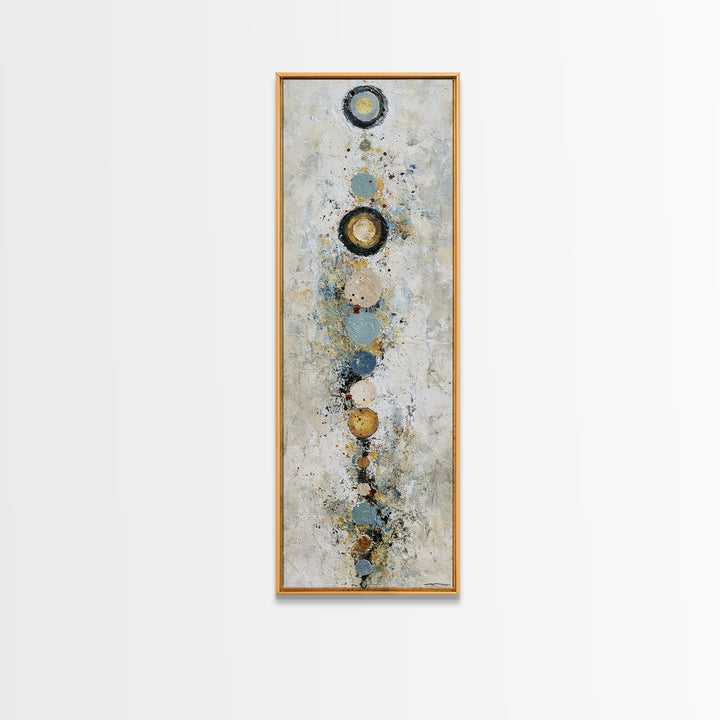 Chakra Inspired Figure in Soft Colors Framed Canvas Print, Spiritual Art, Canvas Wall Art, Living Room Decor, Fine Art, Spirit, SPI-1x3-91
