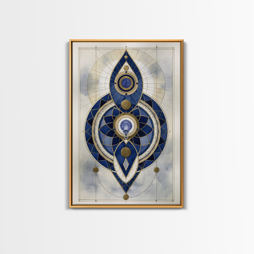 Chakra Inspired Figure in Soft Colors Canvas Print, Spiritual Art, Funky Wall Art, Living Room Decor, Fine Art, Spirit, SPI-2x3-15