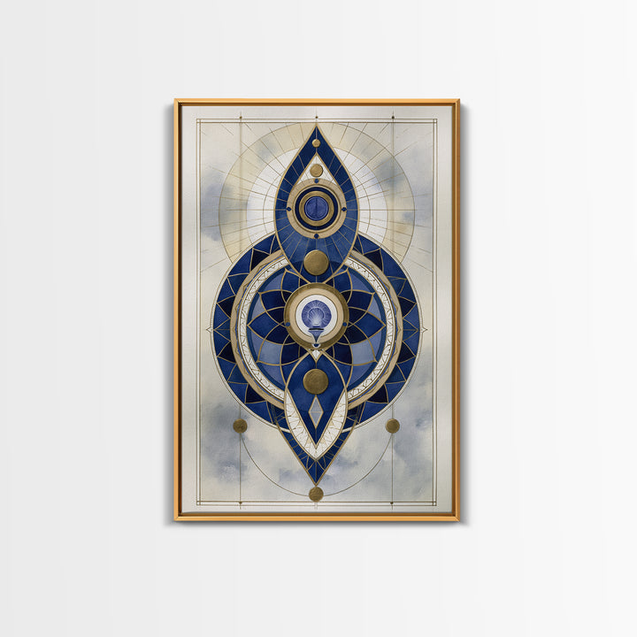 Chakra Inspired Figure in Soft Colors Canvas Print, Spiritual Art, Funky Wall Art, Living Room Decor, Fine Art, Spirit, SPI-2x3-15