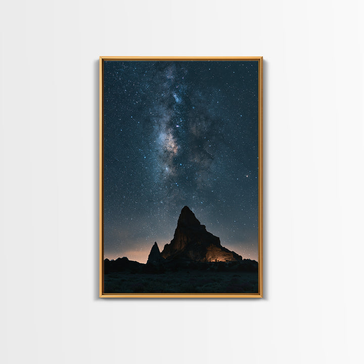 Ancient Temple Silhouette Framed Canvas Print, Spiritual Art, Kids Room Art, Living Room Decor, Oil Painting, Spirit, SPI-2x3-51