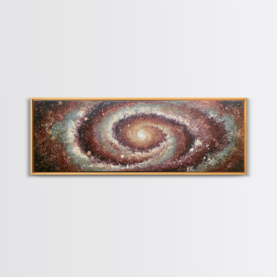 Spiral Galaxy as Soul Journey Metaphor Canvas Print, Spiritual Art, Minimalist Wall Art, Living Room Decor, Fine Art, Spirit, SPI-3x1-38