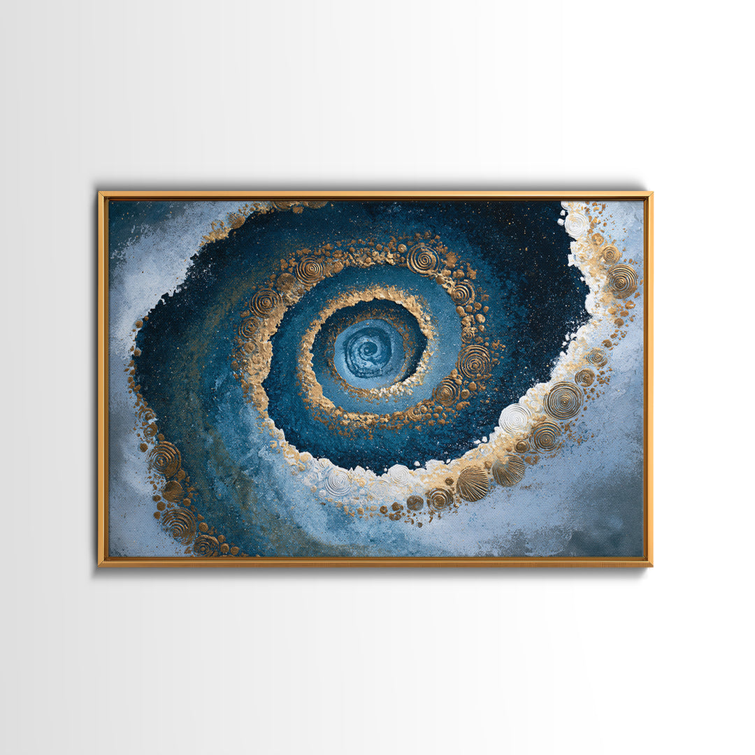Spiral Galaxy as Soul Journey Metaphor Framed Canvas Print, Spiritual Art, Funky Wall Art, Living Room Decor, Fine Art, Spirit, SPI-3x2-2