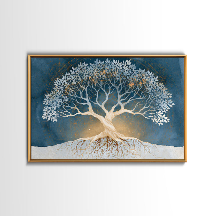 Tree of Life Framed Canvas Print, Spiritual Art, Contemporary Art, Living Room Decor, Fine Art, Spirit, Minimalist Decor, SPI-3x2-6