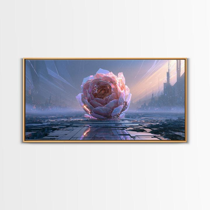 Mechanical Rose Made of Copper Gears Canvas Print, Steampunk Art, Steampunk Lamp, Living Room Decor, Abstract Art, Mechanic, STE-2x1-71