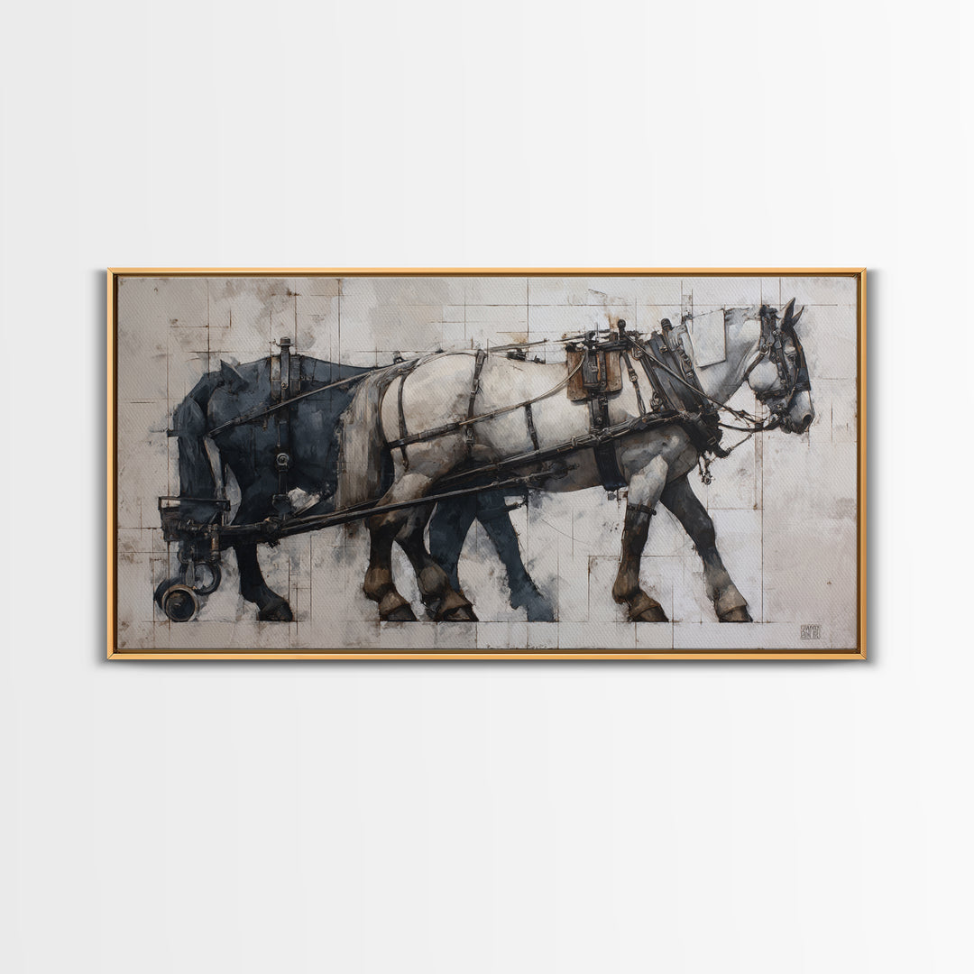 Mechanical Rose Made of Copper Gears Framed Canvas Print, Steampunk Art, Neutral Decor, Living Room Decor, Fine Art, Mechanic, STE-2x1-95