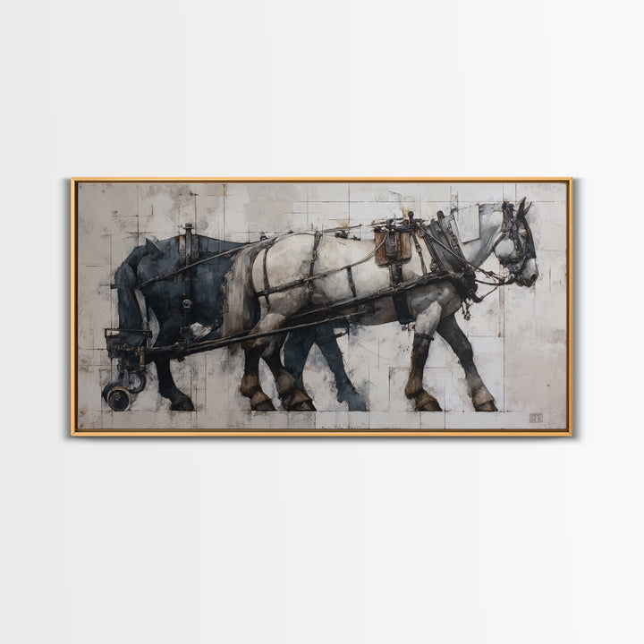 Mechanical Rose Made of Copper Gears Framed Canvas Print, Steampunk Art, Neutral Decor, Living Room Decor, Fine Art, Mechanic, STE-2x1-95
