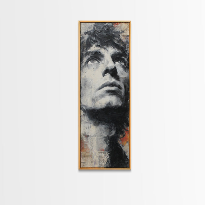 Brick Wall Texture Framed Canvas Print, Street Art, Abstract Painting, Living Room Decor, Abstract Art, Urban, Gallery Decor, STR-1x3-64