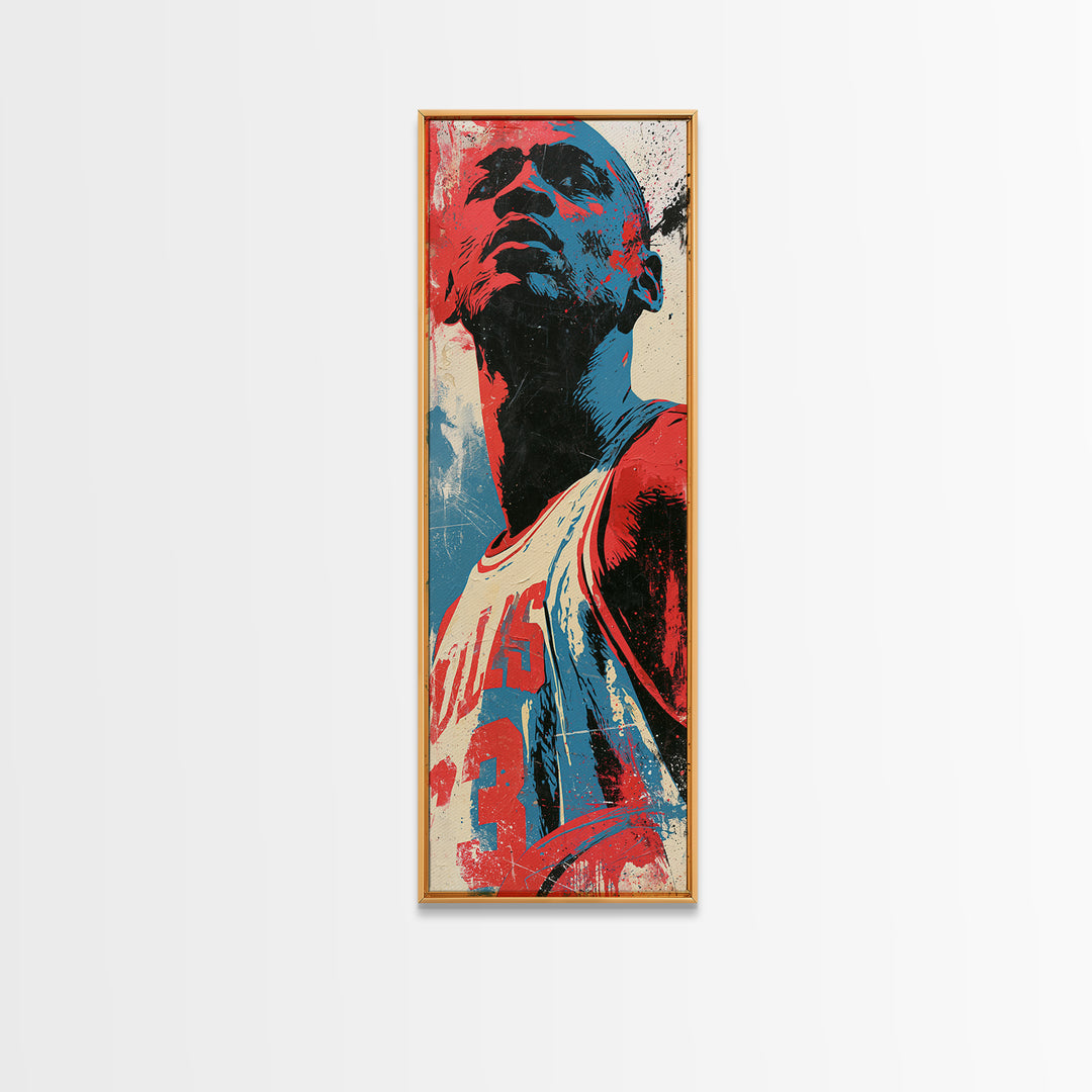 Street Basketball Player Canvas Print, Street Art, Wall Art, Living Room Decor, Oil Painting, Urban, Canvas Wall Art, STR-1x3-90