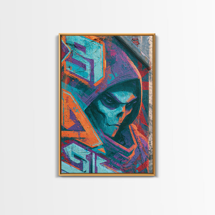 Wildstyle Arrows and Abstract Letter Forms Without Framed Canvas Print, Street Art, Canvas, Living Room Decor, Fine Art, Urban, STR-2x3-1