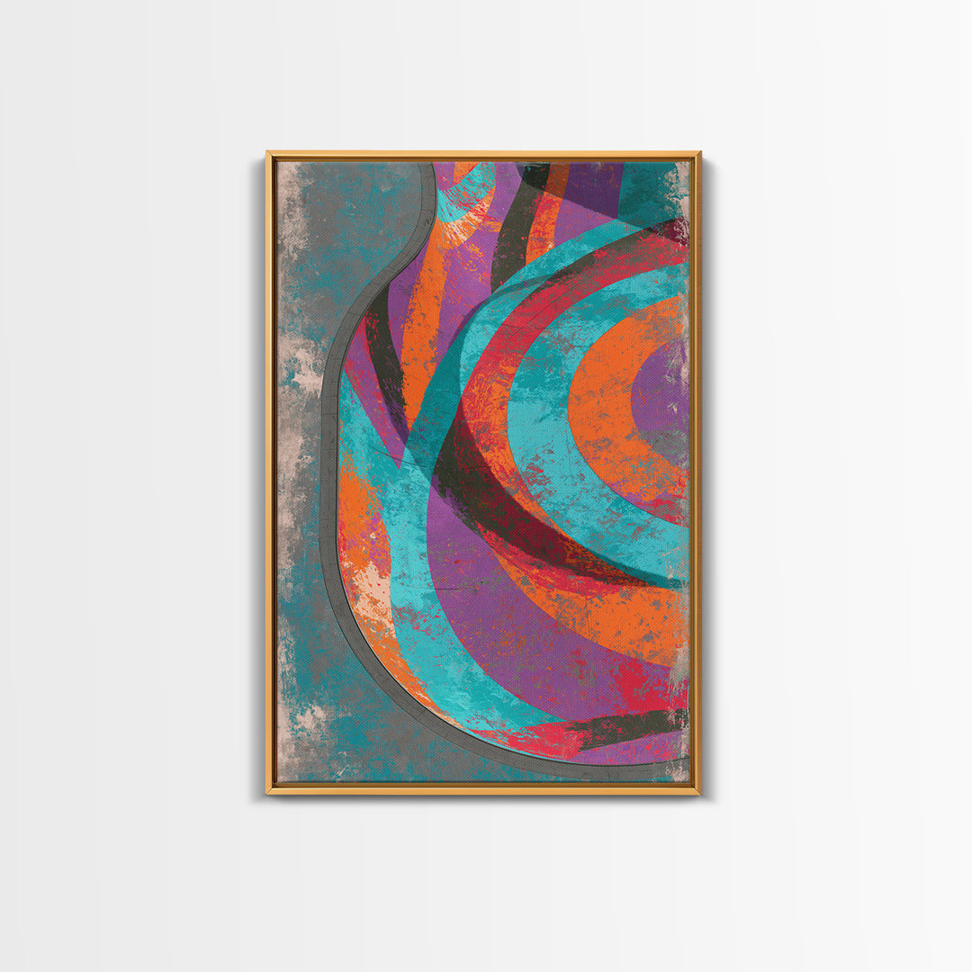Skate Ramp Pattern Canvas Print, Street Art, Wall Decor, Living Room Decor, Fine Art, Urban, Modern Wall Art, Abstract Painting, STR-2x3-54