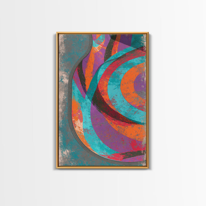 Skate Ramp Pattern Canvas Print, Street Art, Wall Decor, Living Room Decor, Fine Art, Urban, Modern Wall Art, Abstract Painting, STR-2x3-54