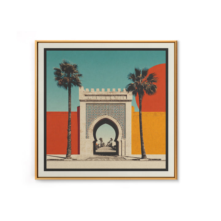 Marrakesh Arch and Tile Pattern Poster Canvas Print, Travel Poster(2), Gallery Wall Set, Living Room Decor, Fine Art, Voyage, TPO-1x1-17
