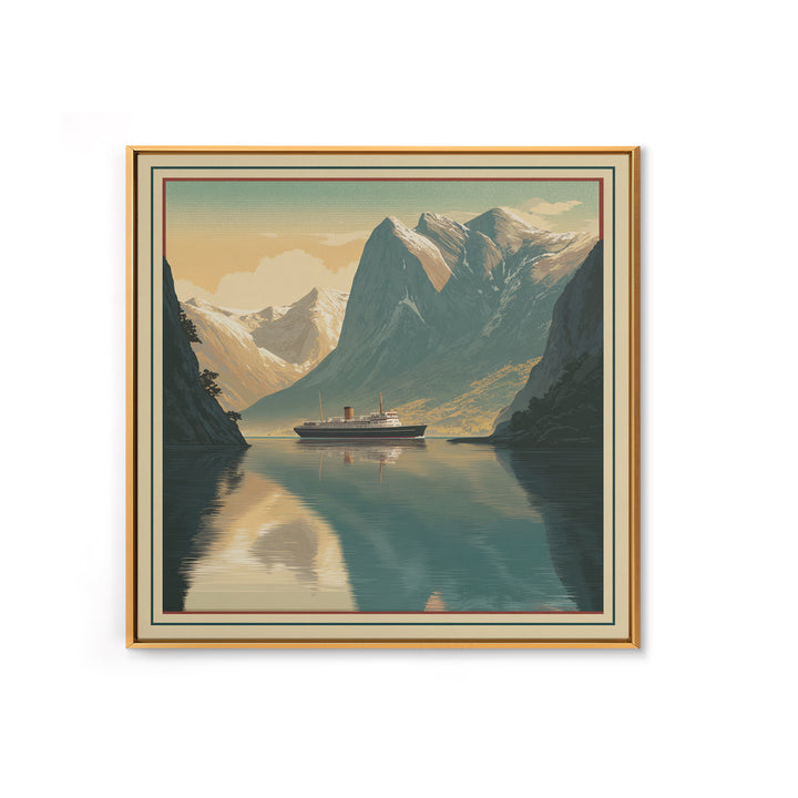 Norway Fjord Cruise Poster Canvas Print, Travel Poster(2), Digital Poster, Living Room Decor, Fine Art, Voyage, TPO-1x1-94