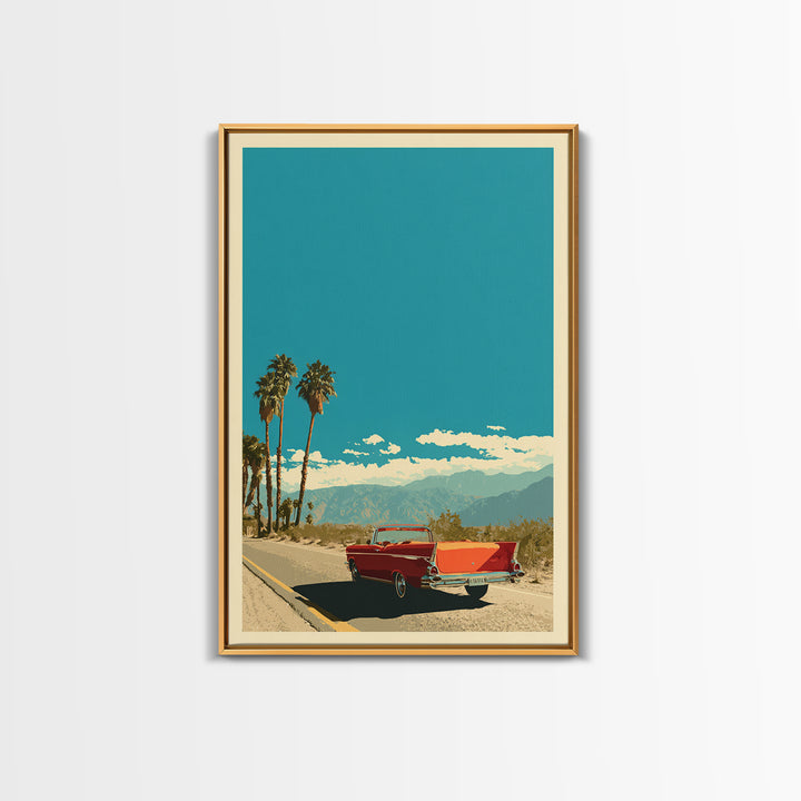 Route 66 Desert Road Canvas Print, Travel Poster(2), Living Room Decor, Oil Painting, Voyage, Downloadable Prints, TPO-2x3-71