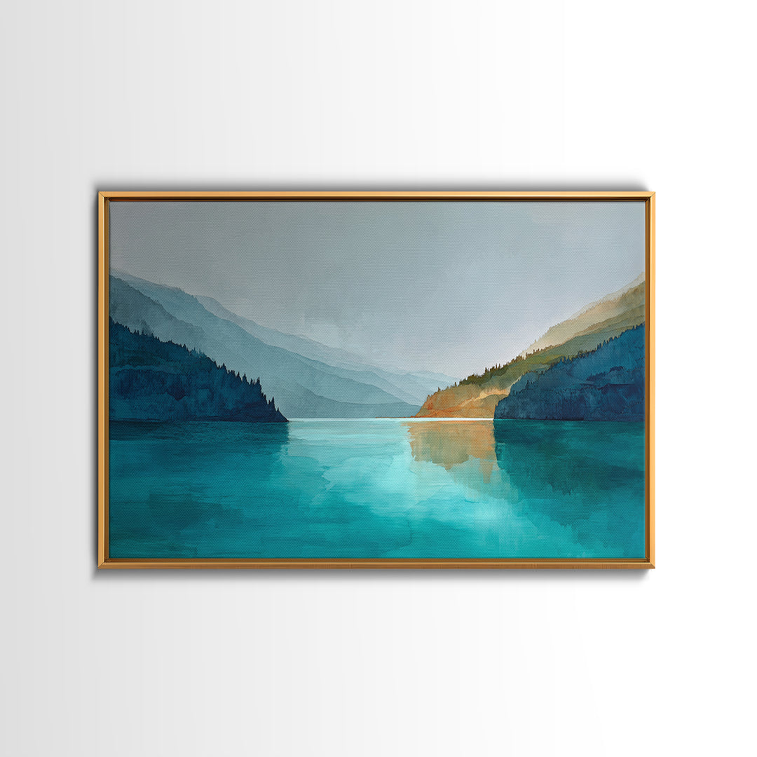 Bali Rice Terraces and Jungle Palms Framed Canvas Print, Travel Poster(2), Mid Century Wall Art, Living Room Decor, Voyage, TPO-3x2-65