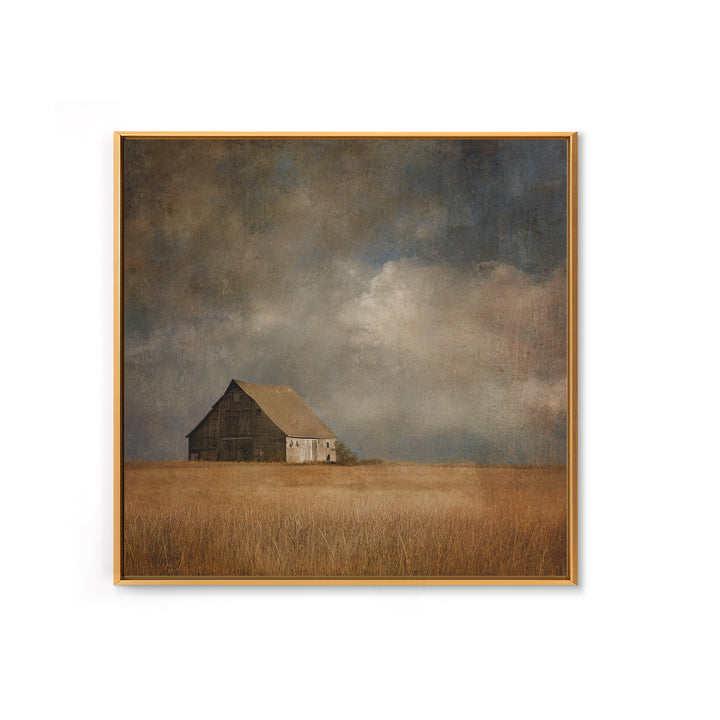 Barn and Farmland Canvas Print, Traditional Art, Boho, Living Room Decor, Fine Art, Classic, Indian Wall Art, Japanese Decor, TRA-1x1-23