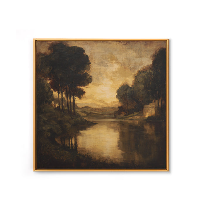 Classic Oil Painted Landscape Canvas Print, Traditional Art, Room Decor, Living Room Decor, Fine Art, Classic, Digital Art, TRA-1x1-25