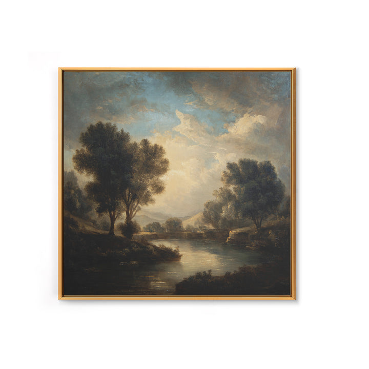 Classic Oil Painted Landscape Canvas Print, Traditional Art, Room Decor, Living Room Decor, Fine Art, Classic, Digital Art, TRA-1x1-49