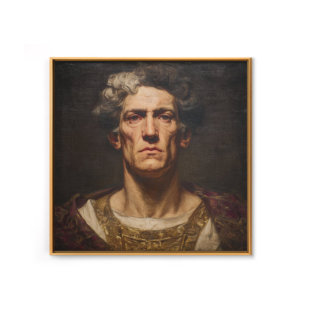 Classical Portrait with Dignified Lighting Canvas Print, Traditional Art, Fine Art Print, Living Room Decor, Classic, TRA-1x1-80