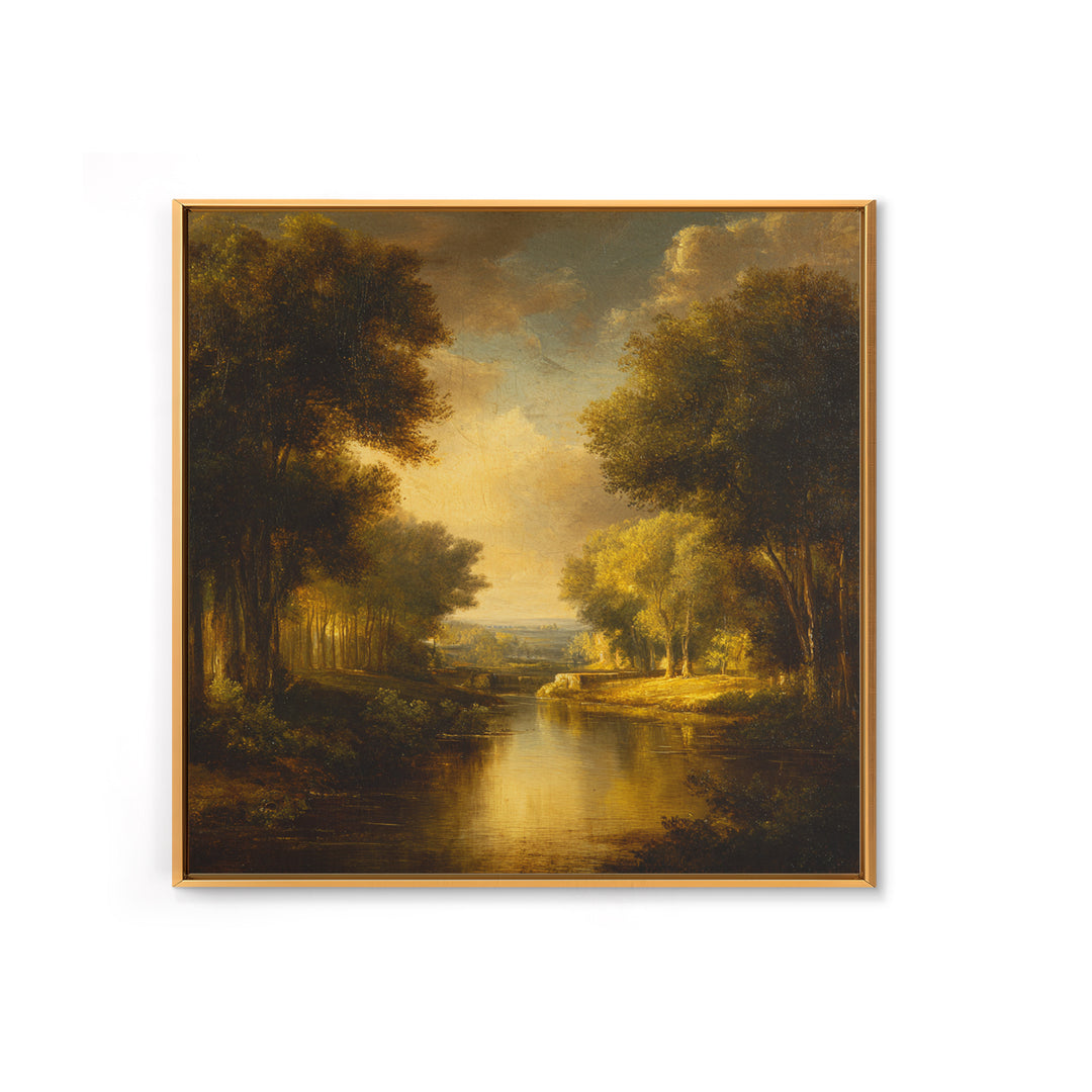 Classic Oil Painted Landscape Canvas Print, Traditional Art, Art Print, Living Room Decor, Fine Art, Classic, Custom Art, TRA-1x1-97