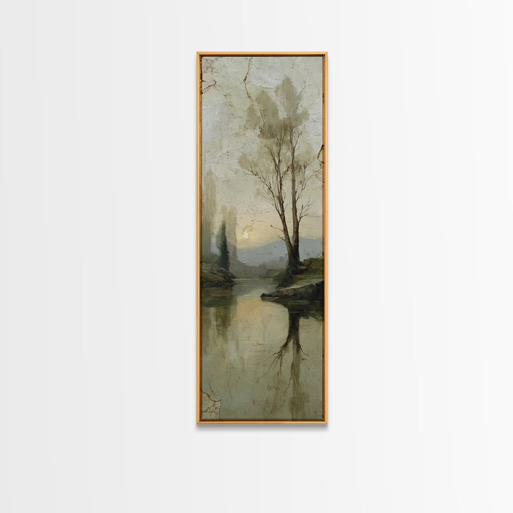 Elegant Nude Figure Study Canvas Print, Traditional Art, Japanese Decor, Living Room Decor, Oil Painting, Classic, TRA-1x3-10