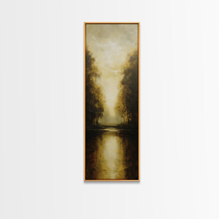 Classic Oil Painted Landscape Canvas Print, Traditional Art, Minimalist Decor, Living Room Decor, Oil Painting, Classic, TRA-1x3-13
