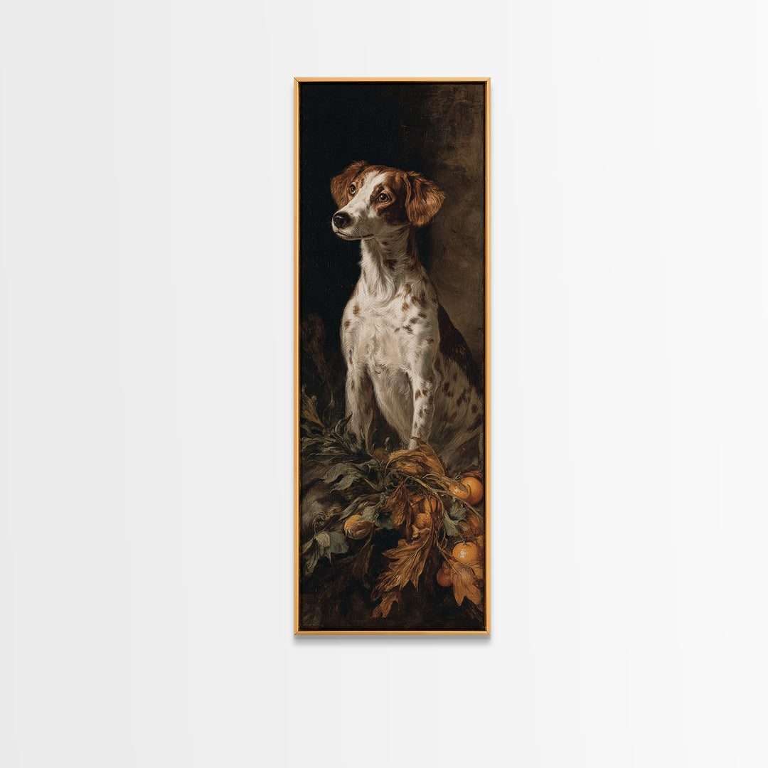 Hunting Dog Portrait Framed Canvas Print, Traditional Art, Art, Living Room Decor, Classic, Printable Art, Art Commissions, TRA-1x3-24