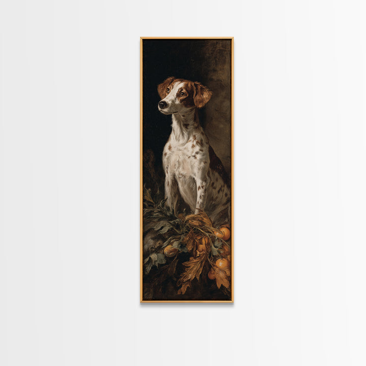 Hunting Dog Portrait Framed Canvas Print, Traditional Art, Art, Living Room Decor, Classic, Printable Art, Art Commissions, TRA-1x3-24