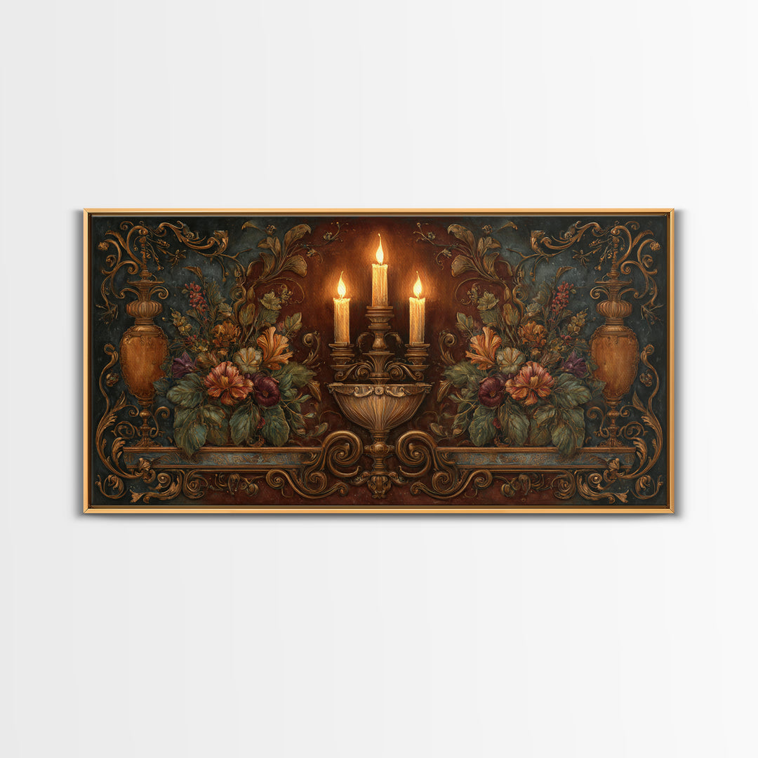 Ship at Sea Framed Canvas Print, Traditional Art, Contemporary Art, Living Room Decor, Fine Art, Classic, Wall Hanging, TRA-2x1-10