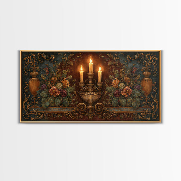 Ship at Sea Framed Canvas Print, Traditional Art, Contemporary Art, Living Room Decor, Fine Art, Classic, Wall Hanging, TRA-2x1-10