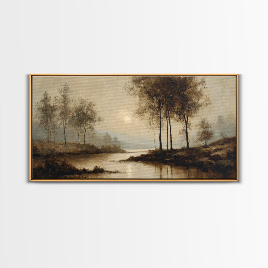 Classic Oil Painted Landscape Canvas Print, Traditional Art, Art Print, Living Room Decor, Fine Art, Classic, Custom Art, TRA-2x1-21