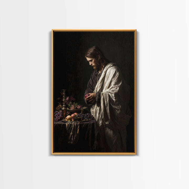 Classical Portrait with Dignified Lighting Canvas Print, Traditional Art, Contemporary Art, Living Room Decor, Classic, TRA-2x3-40