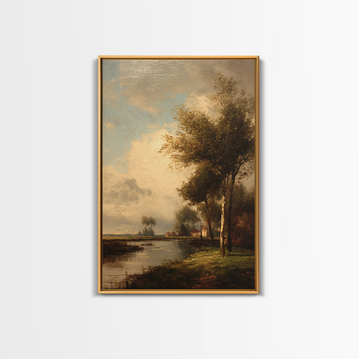 Classic Oil Painted Landscape Canvas Print, Traditional Art, Furry Art, Living Room Decor, Fine Art, Classic, Fine Art Print, TRA-2x3-81