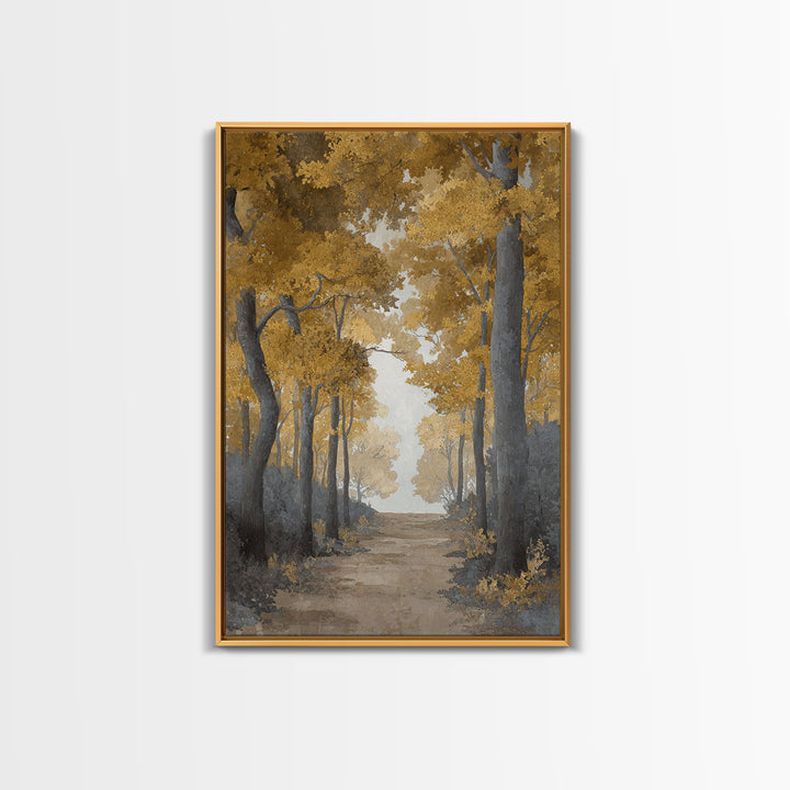 Pastoral Countryside with Cows in Field Framed Canvas Print, Traditional Art, Indian Art, Living Room Decor, Fine Art, Classic, TRA-2x3-87