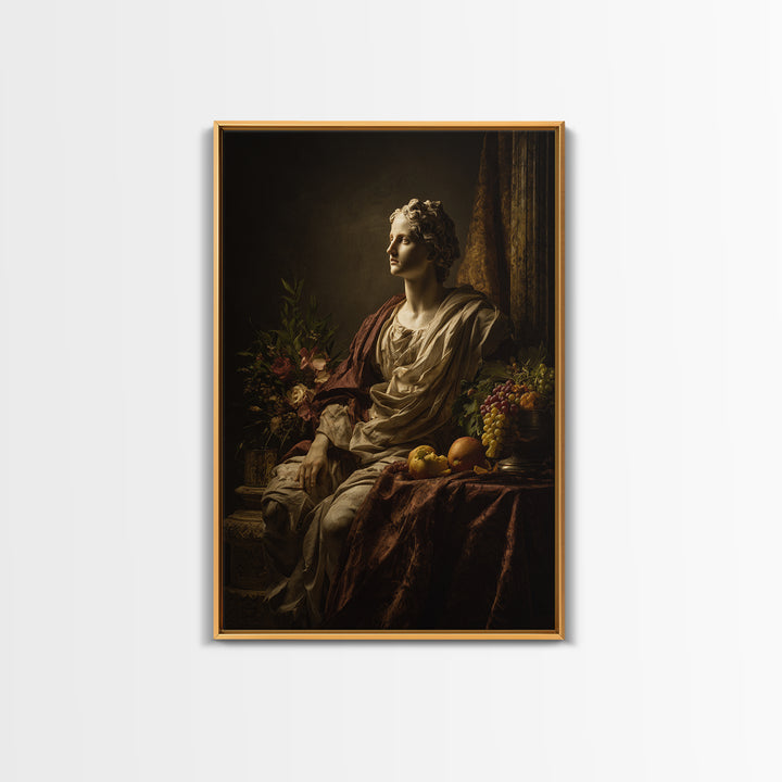 Classical Portrait with Dignified Lighting Framed Canvas Print, Traditional Art, Living Room Decor, Fine Art, Classic, TRA-2x3-88