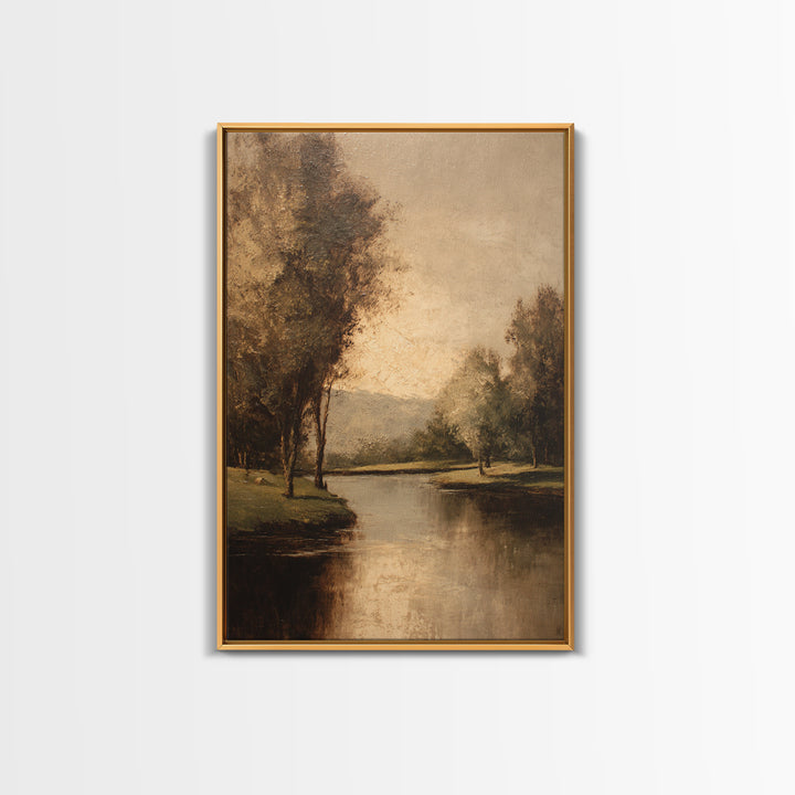 Classic Oil Painted Landscape Canvas Print, Traditional Art, Art Commission, Living Room Decor, Classic, Watercolor Art, TRA-2x3-9