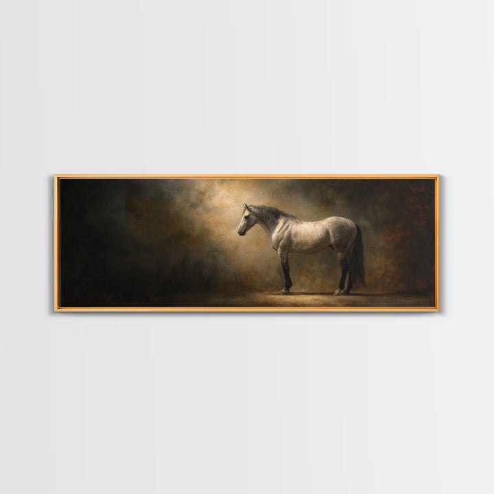 Realistic Horse Portrait Canvas Print, Traditional Art, Luxury Decor, Living Room Decor, Fine Art, Classic, Art Print, TRA-3x1-19