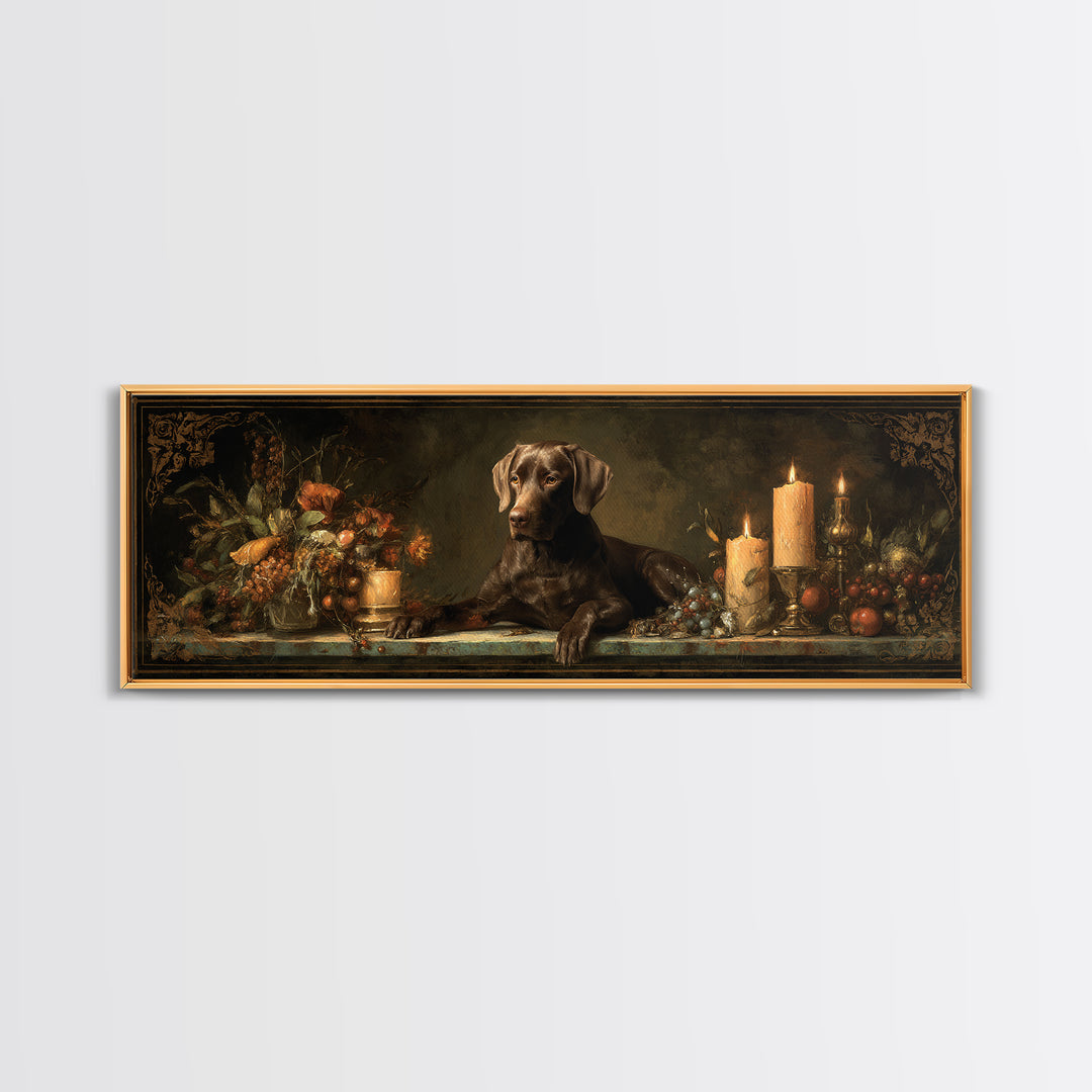 Hunting Dog Portrait Canvas Print, Traditional Art, Art, Living Room Decor, Fine Art, Classic, Printable Art, Art Commissions, TRA-3x1-76
