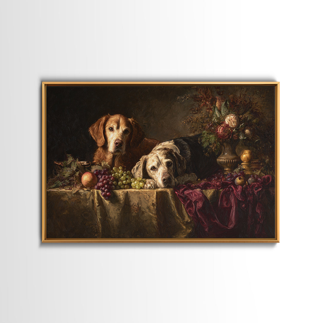 Hunting Dog Portrait Canvas Print, Traditional Art, Art, Living Room Decor, Fine Art, Classic, Printable Art, Art Commissions, TRA-3x2-88