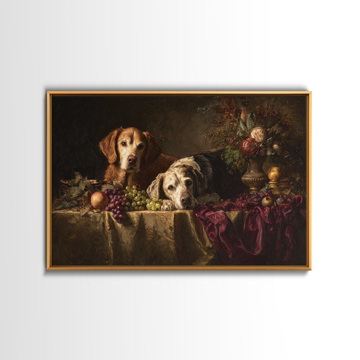 Hunting Dog Portrait Canvas Print, Traditional Art, Art, Living Room Decor, Fine Art, Classic, Printable Art, Art Commissions, TRA-3x2-88