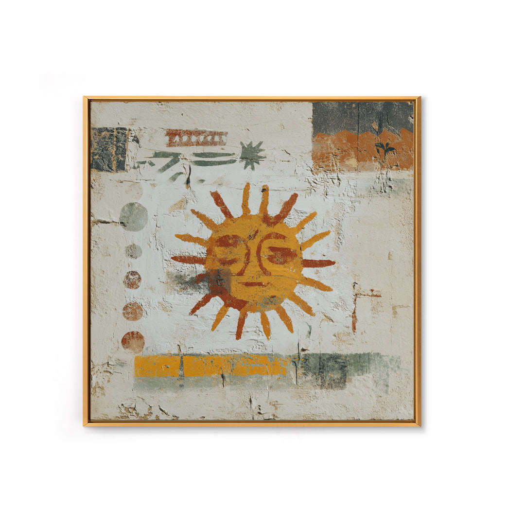 Tribal Sun Symbol Canvas Print, Tribal Art, Black and White Art, Living Room Decor, Fine Art, Tribal, Fine Art Print, TRI-1x1-35