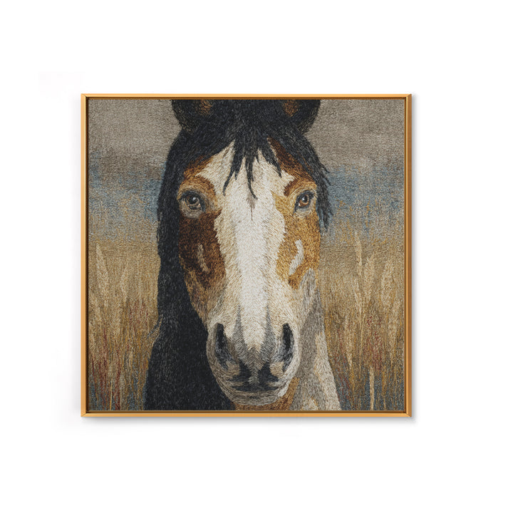 Tribal Horse Pattern Framed Canvas Print, Tribal Art, Original Abstract, Living Room Decor, Abstract Art, Tribal, Wall Art, TRI-1x1-42