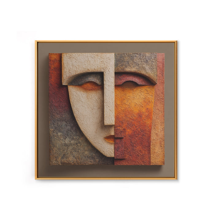 Bold Mask Portrait Framed Canvas Print, Tribal Art, Living Room Decor, Fine Art, Tribal, Rustic Home Decor, Black and White Art, TRI-1x1-73