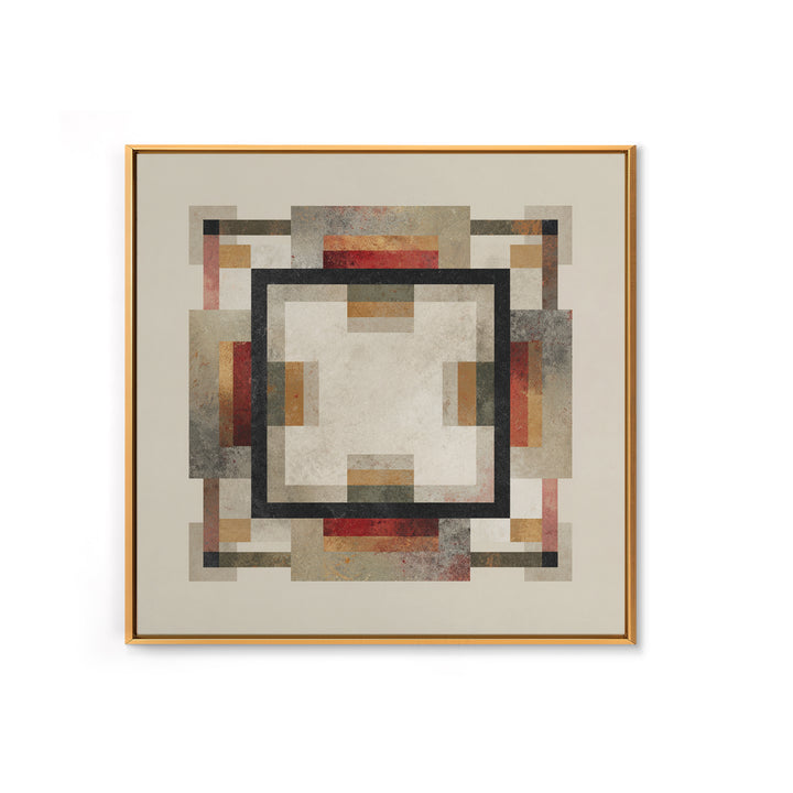 Geometric Border Design by Global Textiles Canvas Print, Tribal Art, Minimalist Decor, Living Room Decor, Fine Art, Tribal, TRI-1x1-92
